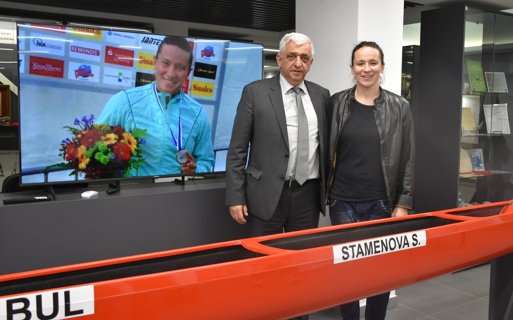 Staniliya Stamenova donated her canoe to the Educational and Olympic Center at NSA